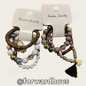 Bundle Sale 3 for $15 | 2 Sets of Fashion Stretch Bracelets